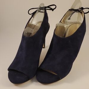 Blue Suede Cole Hann Peep Toe Heel Size 9 NWOT